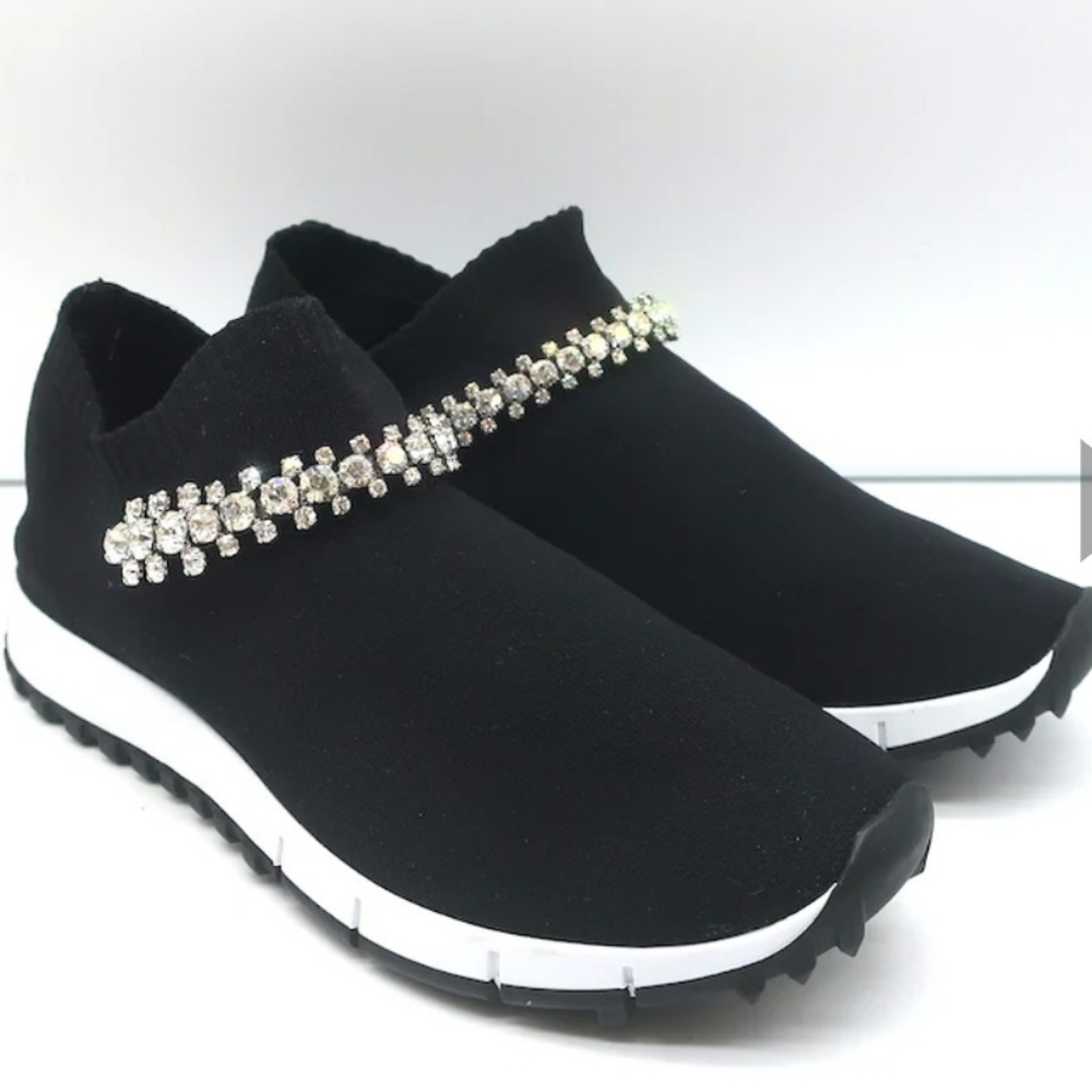 Jimmy Choo Verona embellished althetic in black